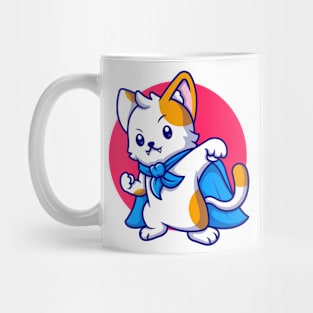 a cute superhero cat Mug